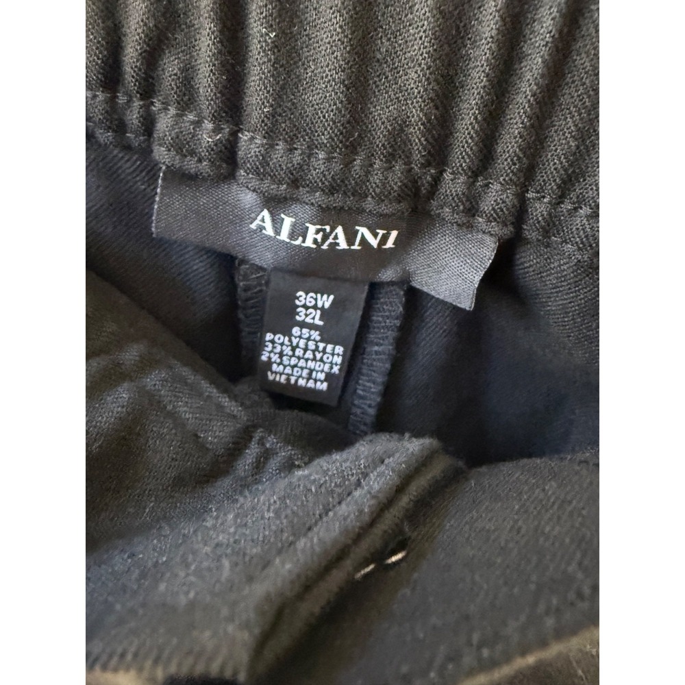 Alfani Mens Refined Cargo Pants Deep‎ Black Size 36W 32L new - Picture 7 of 7